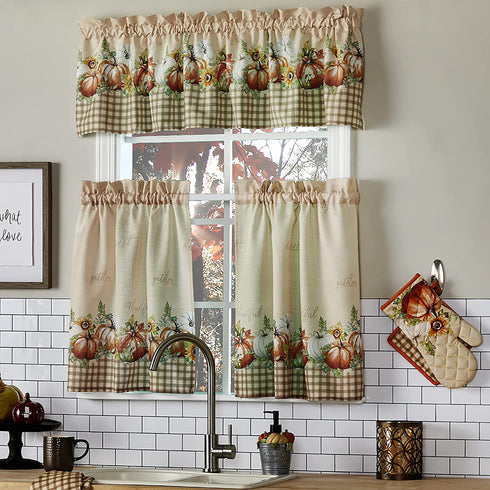 SKL Home Autumn Pumpkins Oven Mitt & Pot Holder Set, Natural