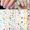 MiaoWu 10 Sheets Flower Nail Art Stickers Decals Colorful Cheery Blossoms 3D Self-Adhesive Rose Butterfly Nail Sticker Spring Floral Theme for Acrylic Nails DIY Nail Art Supplies