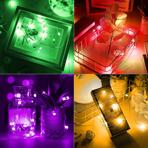Halussoer Smart Fairy String Lights, 32.8Ft 66Led Fairy Lights Plug in, Music Sync App Control Twinkle Lights with Remote, RGB Firefly Lights for Bedroom Room Party Birthday Patio Christmas Decor