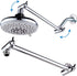 Hotel Spa 11" Solid Brass Adjustable Shower Extension Arm with Lock Joints. Lower or Raise Any Rain or Handheld Showerhead to Your Height & Angle / 2-Foot Range/Connection, Chrome Finish