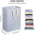 ZERO JET LAG 72L Laundry Hamper with Handles Large Laundry Basket Laundry Bin Collapsable Dirty Clothes Basket Laundry Bag Foldable Dirty Hamper (Striped Blue)