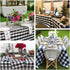 Black and White Plaid Tablecloth 56x120 Inch Buffalo Check Table Cover Farmhouse Table Cloth for Spring Theme Farmhouse Party Decoration