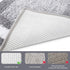 KMAT Bathroom Rugs Bath Mat,Non-Slip Fluffy Soft Plush Microfiber Bath Rugs, Machine Washable Quick Dry Shaggy Shower Carpet Rug for Bathroom, Tub and Shower,Grey,32"x20"