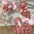 Soonlyn Pink Balloon Garland Arch 140 Pcs Rose Gold Balloon Garland Kit Double Stuffed Mauve Dusty Rose Balloon for Bridal Shower Baby Shower Birthday Party