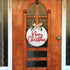 Jetec Merry Christmas Decorations Wreath Christmas Hanging Sign Rustic Burlap Wooden Holiday Decor for Christmas Home Window Wall Farmhouse Indoor Outdoor Decorations (White)