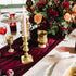 EHLDekol Luxurious Velvet Table Runner, 10ft Wedding Reception Decorations, 20x120inch Soft Velvet Fabric, Table Linen Overlay, Wedding Table Runners (Burgundy, 20X120inch)