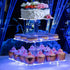 Pastry Stand 3 Tier Acrylic Cupcake Display Stand Light up Cake Stand Cupcake holder Pastry serving platter Candy Bar Party D©cor Wedding Birthday Holidays?Christmas?Blue Light?€¦