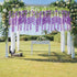 12 PCS 3.6 Feet Artificial Fake Wisteria Vine Rattan Hanging Garland Silk Flowers String Home Party Wedding D©cor, Purple