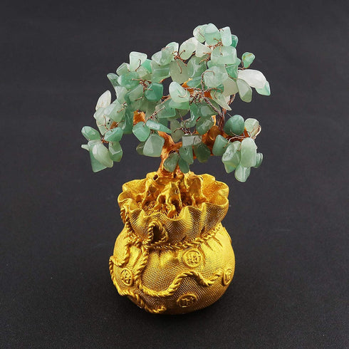 SING F LTD Feng Shui Money Luck Stone Tree Crystal Art Decoration Office Living Room Good Luck Best Gift Green