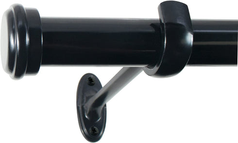 Decopolitan 27941-18ES End Cap Curtain Rod Set, 18 to 36-Inch, Black Espresso