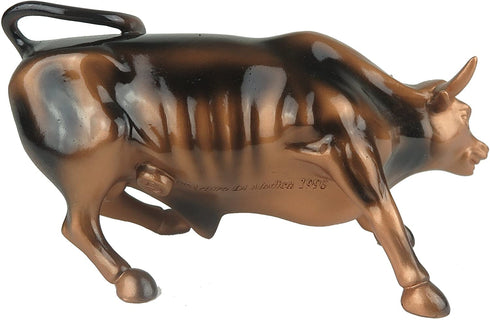 Official Bronze Wall Street Bull Stock Market NYC Figurine Statue (Small 3.5")