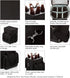 LEGACY - a Picnic Time Brand Cellar Insulated Six Bottle Wine Tote, Black,12.5 x 11 x 13 Inches