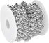 Emoshayoga Pearl Bead Roll, Garland Decoration Artificial Pearls Beads Garland Gold Beads Roll for Christmas Wedding DIY Decoration Holiday Party Supplies 8mm 10m/ 32.8ft(Silver)
