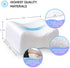 KIWEE Knee Pillow for Back & Hip Pain Relief, Sciatica, Side Sleepers | Orthopedic High Density Firm Memory Foam Leg Positioner Knee Pillow Contour Wedge | Pregnancy, Spine Alignment, Posture Support