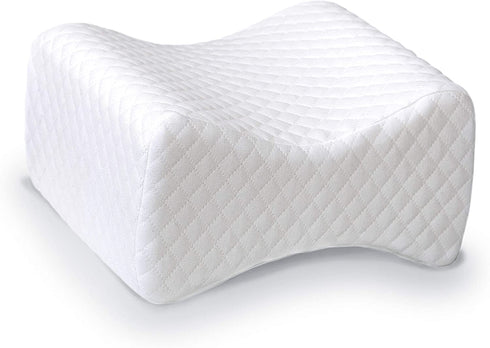 KIWEE Knee Pillow for Back & Hip Pain Relief, Sciatica, Side Sleepers | Orthopedic High Density Firm Memory Foam Leg Positioner Knee Pillow Contour Wedge | Pregnancy, Spine Alignment, Posture Support
