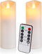 Aignis Flickering Flameless Candles with 10-Key Timer Remote, Exquisite Decor Battery Operated Candles Outdoor Heat Resistant with Realistic Moving Wick LED Flames (vory)