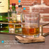 Houseables .308 Bullet Glasses, Glass Whiskey Cups, 9.5 OZ, 2 Pk, Rocks Cup, Drinking Lowball w/Round Embedded, Old Fashioned, Scotch, Bourbon, Copper Projectile, Cocktails, Gift Set, Gift for Men