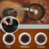 JARNAR Manual Coffee Bean Grinder Ceramic Burr Stainless Steel Handle with 2 Translucent Bottom Glass Jars Hand Coffee Mill for Home Office and Travelling