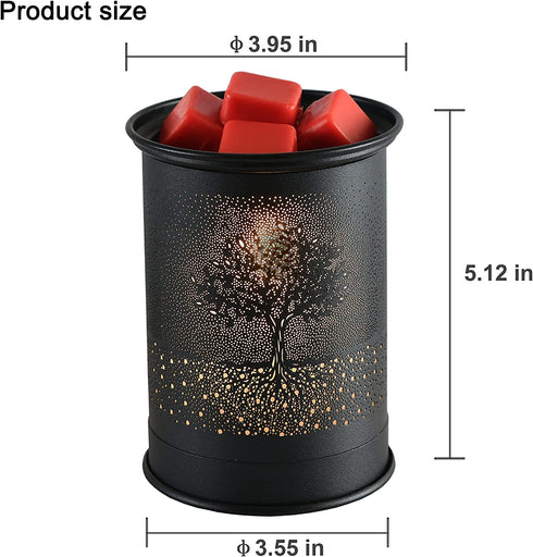 Metal Wax Warmer Candle Wax Burner, Kobodon Electirc Wax Melt Warmer Candle Melter and Scentsy Warmer for Home Office Decor(Tree)