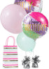 SRENTA 5.5" Silver Metallic Wrapped Balloon Weights for Birthday Party Decoration, Pack of 12