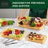 Bamboo Cutting Boards for Kitchen - Wooden Cutting Board Set, Chopping Board Set - Wood Cutting Board Set - Bamboo Cutting Board with Juice Groove | Large Serving Tray Holder ( Set of 3)