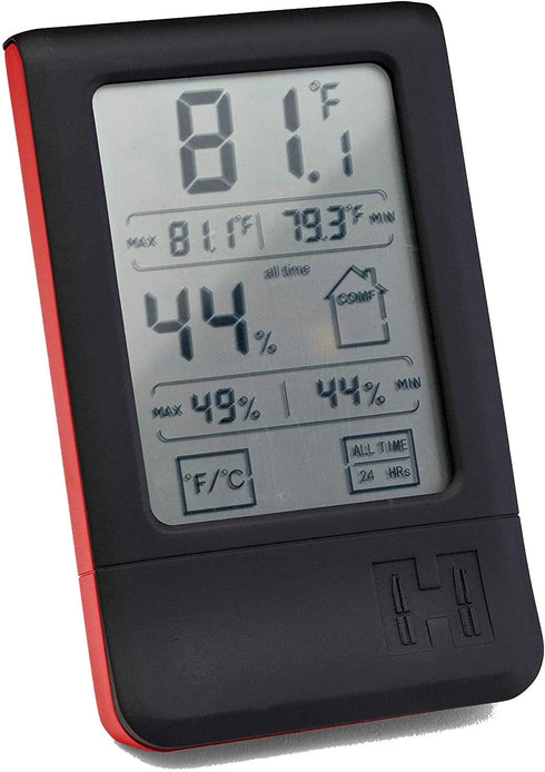 Hornady Digital Hygrometer, 95909 - Indoor Temperature and Humidity Monitor with Touchscreen LCD Display - Ideal Room Thermometer Hygrometer for Gun Safes & Cabinets, Closets, Workbench & More
