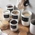 DOWAN Coffee Canister for Ground Coffee, 60 OZ (1800 ML) Kitchen Canisters with Airtight Lid & Chalkboard, Farmhouse White Ceramic Canisters, Food Storage Containers for Coffee, Sugar, Tea, Salt