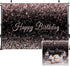 Toylin Rose Gold Black Birthday Decorations, Black Rose Gold Birthday Photography Backdrop Banner for Boys Girls Men Women Birthday Party Decorations Supplies