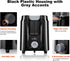 Willz Extra Wide Slot Toaster with Shade Selector, Auto Shut-off and Cancel Functions, Hinged Crumb Tray, 2-Slice, Black