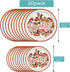 HAIL Thanksgiving Paper Plates Set, Thanksgiving Disposable Dinnerware Set for 10 Guests includes 10 9In Dinner Plates10 7In Dessert Plates and 10 Set Wooden Cutlery -Happy Harvest and Give Thanks