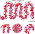 Fovths 32.8 Feet Valentines Tinsel Garland Metallic Tinsel Twist Garland with Red String Lights Valentines Tree Hanging Garland Decoration for Valentine Indoor Outdoor Decorations (Red, Pink, White)