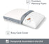 Sealy Molded Memory Foam Pillow, 1 Count (Pack of 1), White, Grey