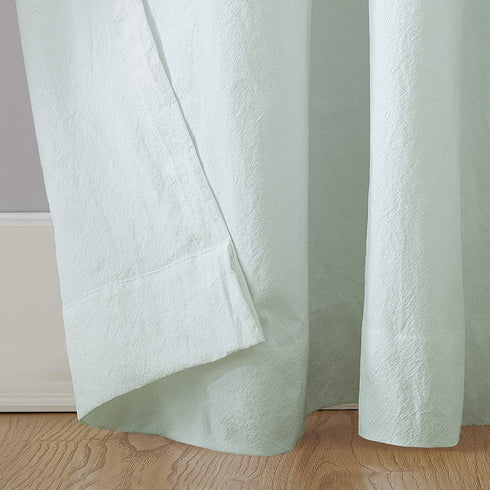 Archaeo Washed 100% Cotton Twist Tab Curtain, 52" x 84", Seafoam Green