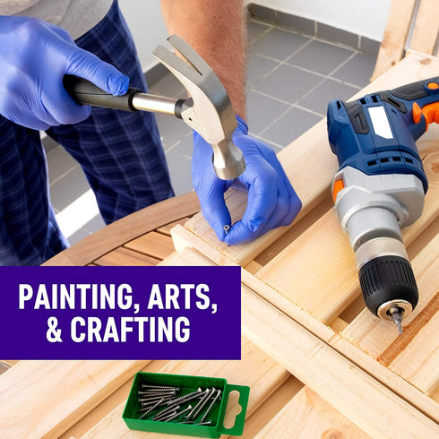 Synthetic Nitrile Black Disposable Gloves Large -100 PK No Latex Medical Gloves