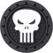 Plasticolor 000657R01 Marvel Punisher Auto Car Truck SUV Cup Holder Coaster 2-Pack , BLACK