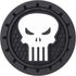 Plasticolor 000657R01 Marvel Punisher Auto Car Truck SUV Cup Holder Coaster 2-Pack , BLACK