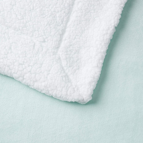 Amazon Basics Kids Ultra-Soft Micromink Sherpa Blanket - Twin, Mountain Mint Green