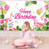 Summer Flamingo Themed Party Decoration Backdrop Flamingo Banner Party Supplies Tropical Floral Photo Booth Hawaiian Themed Party Decoration for Birthday Party Luau Beach Party, 70.8 x 43.3 Inch