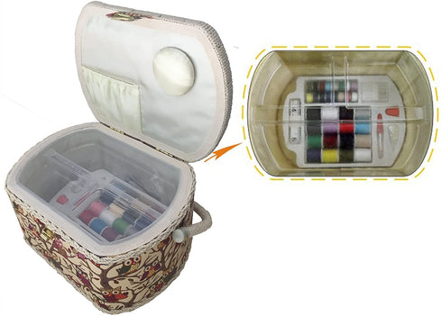 Michley Sewing Basket with 41-PC Sewing Kit