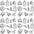 60PCS Antique Silver Western Cowboy Charms Pendants Horse Hat cactus Cowboy Boot Charms for Bracelet Earrings Necklace Jewelry Making (10 Style, 6 of Each)HM672