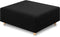 RECYCO Stretch Ottoman Cover Rectangle Storage Stool Slipcovers with Elastic Band, Footrest Protector with Spandex Jacquard Fabric (Black?Large)