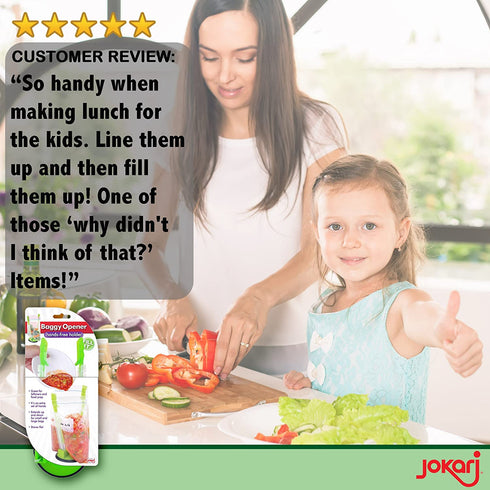 Baggy Rack - (6 Pack) Sandwich Bag Racks, Clip Food Storage Bags Onto Holder, Best Opener for Freezer & Storage Baggie - Ideal Plastic Kitchen, No Hassle Cooking Gadget Solutions For a Clean Pour