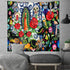 FEASRT Day of Dead Tapestry Skull Tapestry Mexican Skeleton Tapestries for Bedroom Living Room Apartment Dorm Decorations Wall Art Decor Tapestry 60x60 Inches GTZYAY427