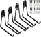 Heavy Duty Garage Storage Utility Double Hooks,Extended Wall Mount Tool Holder Organizer for Ladders,Bike,Chair (4 Pack Black 7.5" Large U Hook)