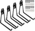 Heavy Duty Garage Storage Utility Double Hooks,Extended Wall Mount Tool Holder Organizer for Ladders,Bike,Chair (4 Pack Black 7.5" Large U Hook)