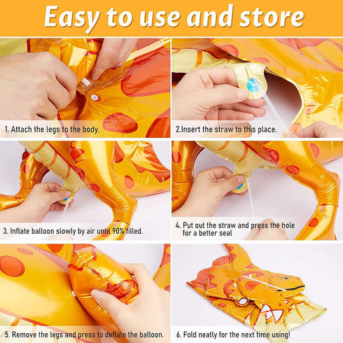 Decorlife Dinosaur Birthday Decorations, 92 Pack Dinosaur Birthday Party Supplies for Boys, Pin the Tail on the Dinosaur, Dino Foil Balloons, Fringe Curtains, Banner, Party Hats Included