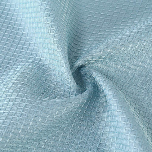 Extra Long Shower Curtain 96 Inch Length, Waffle Weave Polyester Fabric Shower Curtains for Bathroom Washable, Blue, 72x96 Inch