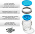 2 Piece Herb Grinder with Holes by Mason Grinder - Large Mouth - 2 Piece Herb Grinder with Holes - Fits on Wide Mason Jars (Jar Not Included)
