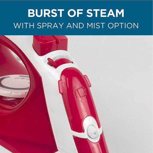 Commercial Care 1200 Watts Steam Iron with 5.1 Ounce Water Tank CCSI100