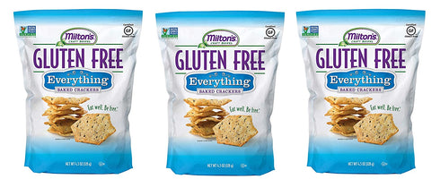 Milton’s Gluten Free Crackers (Everything). Everything Bagel-Inspired Gluten-Free Grain Baked Crackers (Pack of 3, 4.5 oz).